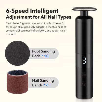 Electric 2-in-1 Foot Callus & Nail Pedicure Grinder